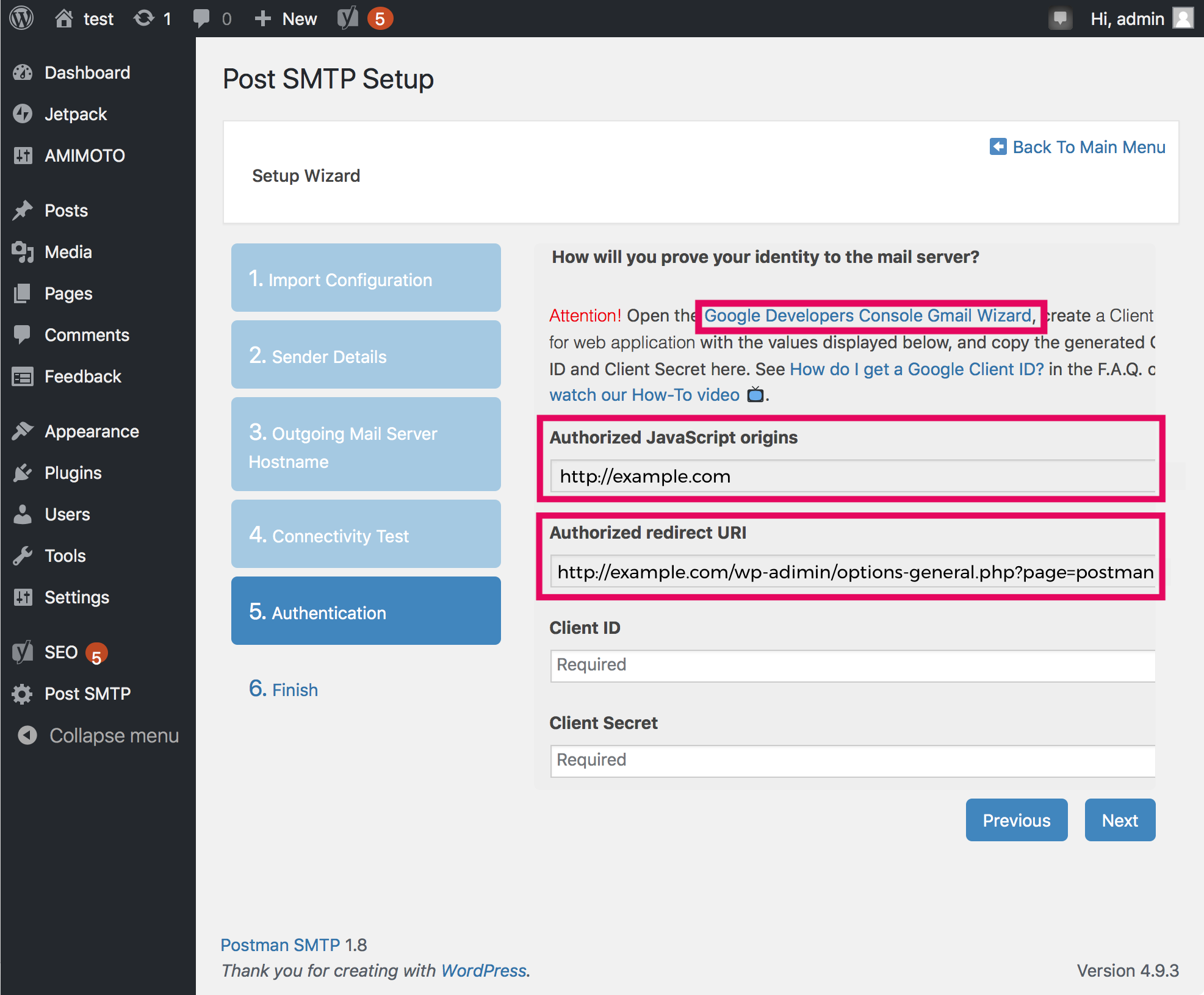 POST SMTP Mailer/Email Log を使用して外部の SMTP サーバを経由し、メールを送信する方法 (Gmail の場合)